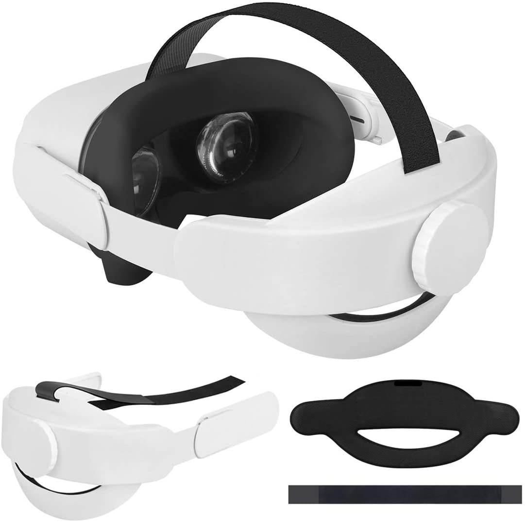 Adjustable Head Strap for Oculus Quest 2, Reduce Head Pressure Comfortable Touch, Replacement for Oculus Quest 2 Elite Strap,Oculus Quest 2 Accessories