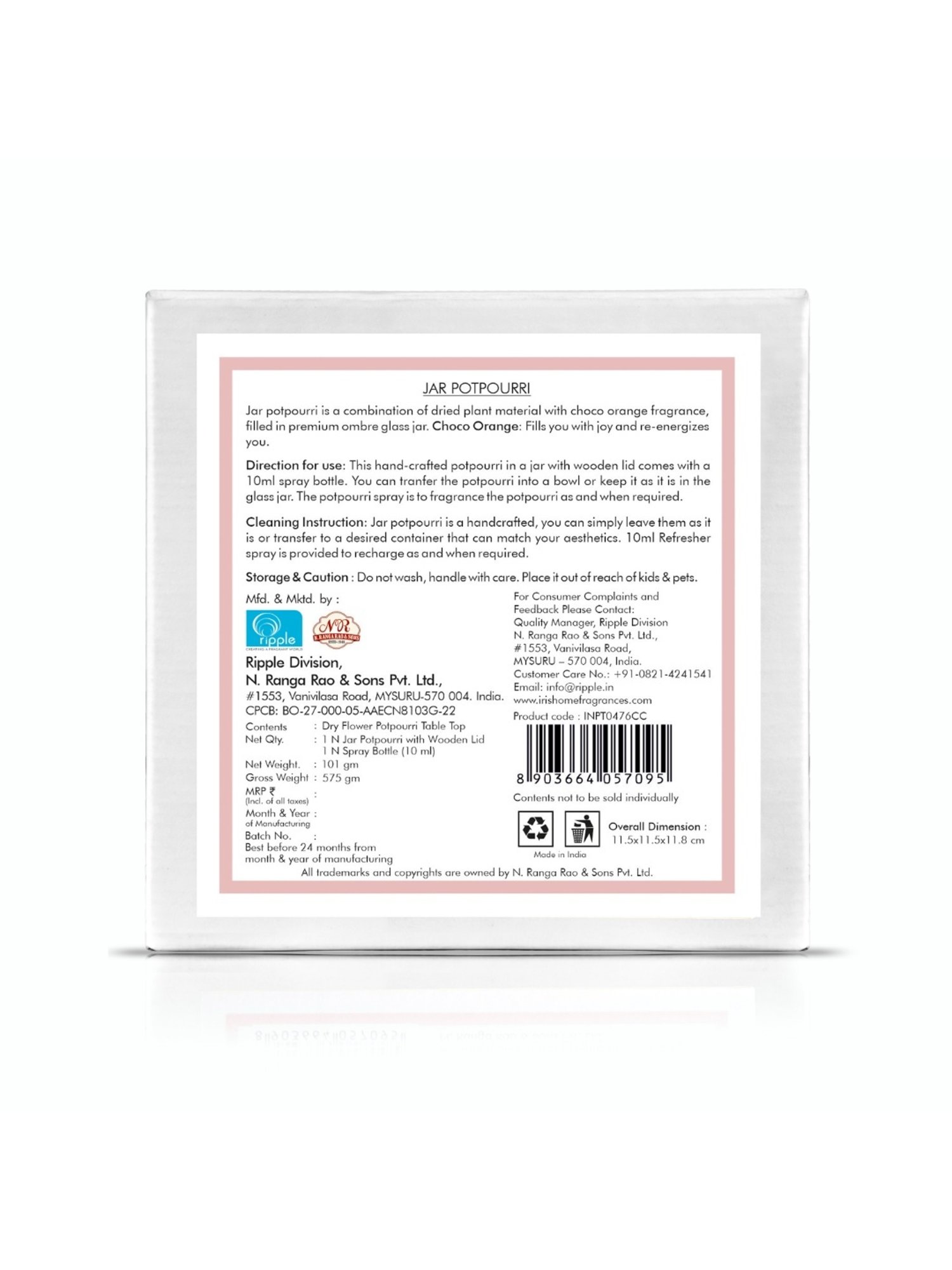 IRIS Choco Orange Multicolor Jar Potpourri (10ml)