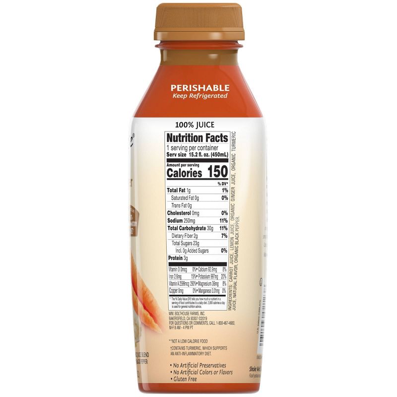 Bolthouse Farms Carrot Ginger Turmeric Juice - 15.2 fl oz