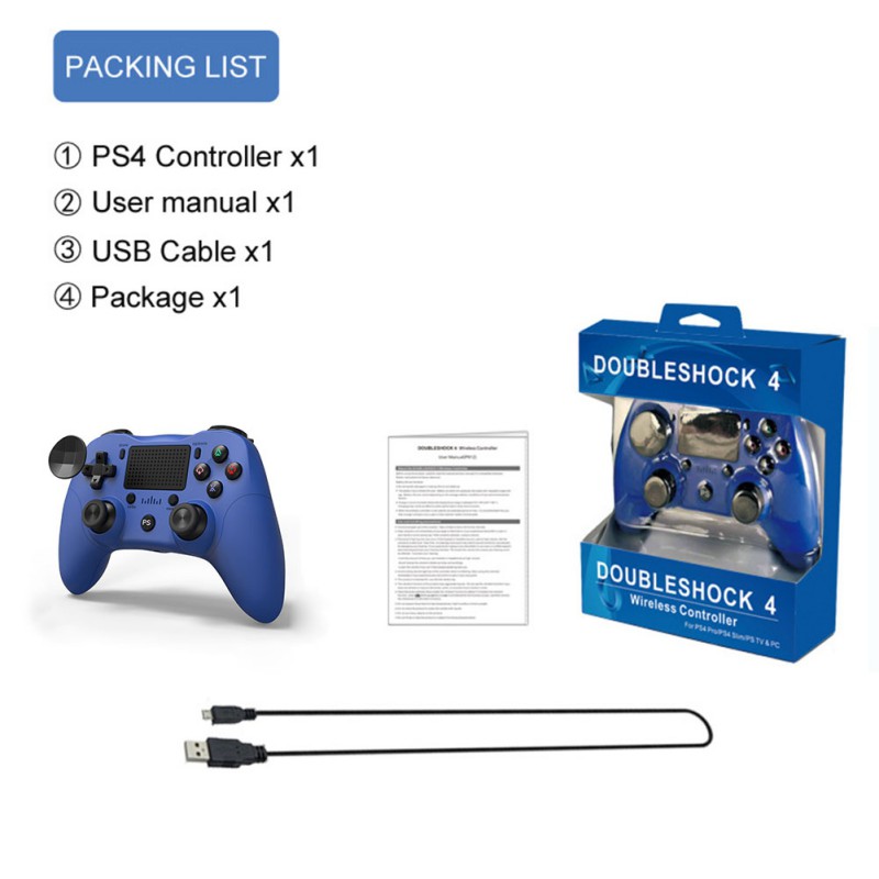 Dual Vibration Six Axis Integrated Bluetooth Wireless Game Controller With Gamepad Pressure Panel For PS4 / Android / PC PS4 Controller Wireless Bluetooth Touch Panel Gamepad for PS4