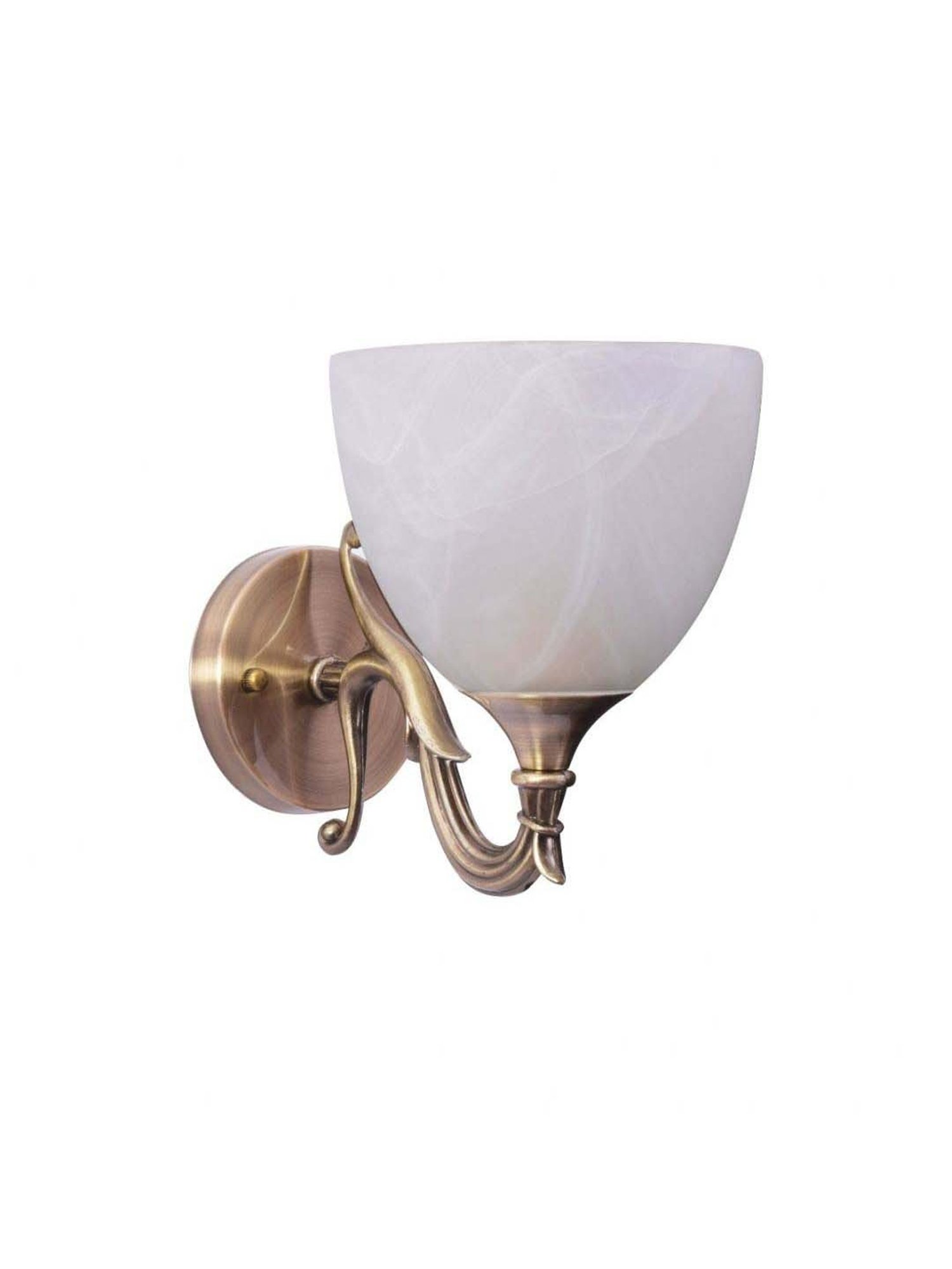 Kapoor E Illuminations White Toleo Stone Look Glass Antique Wall Light