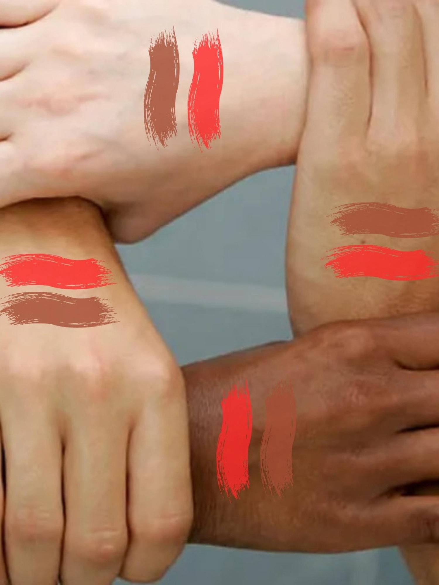 KINDED Lip Eye Cheek Tint Brown Temptation & Sangria Orange Combo