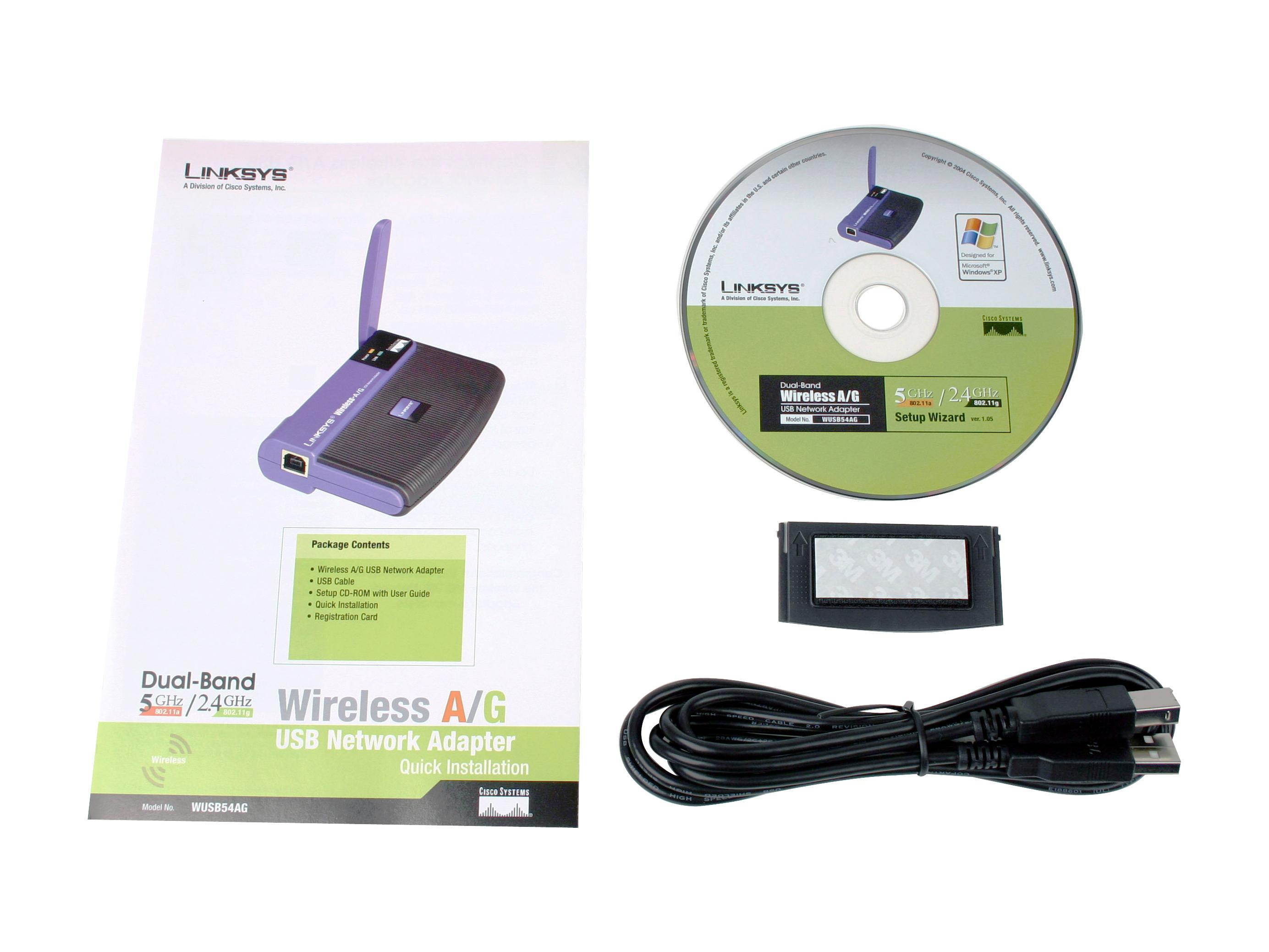 Linksys WUSB54AG USB 2.0 Wireless A/G Network Adapter