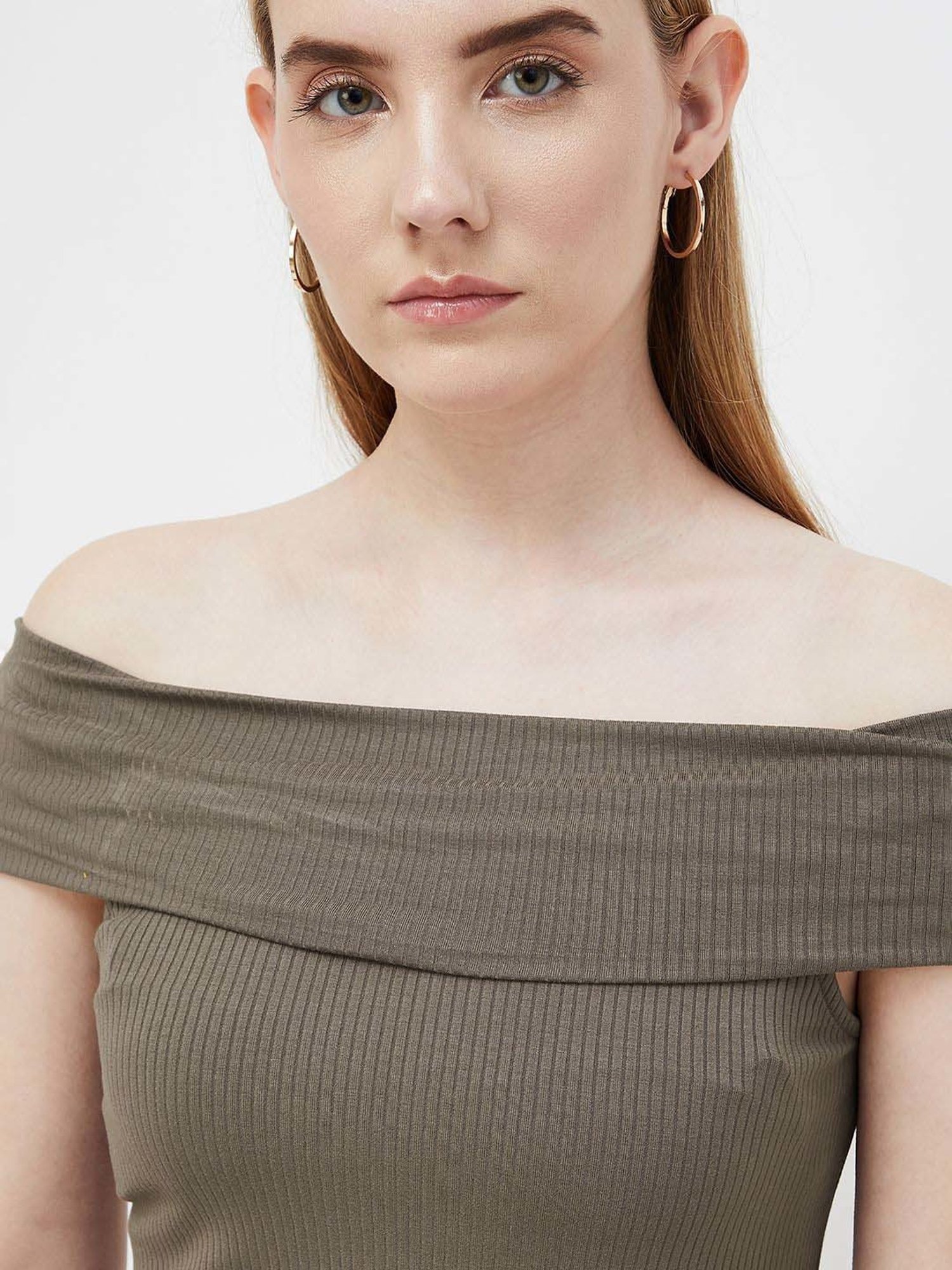 Code by Lifestyle Brown Striped Top