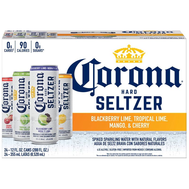 Corona Hard Seltzer Variety Pack - 24pk/12 fl oz Slim Cans