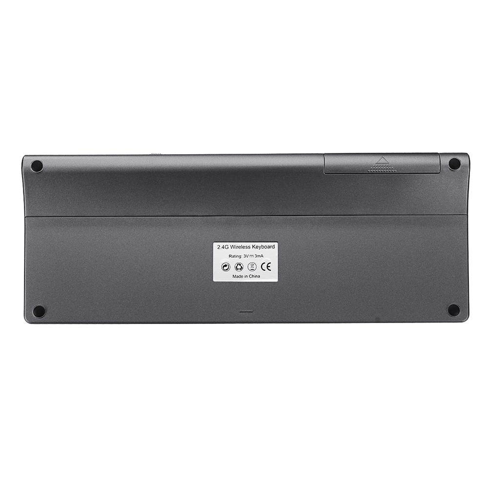 JP136 Ultra Thin 2.4GHz Wireless Keyboard with Touch Pad for Laptops Desktop Computers - Grey - Grey