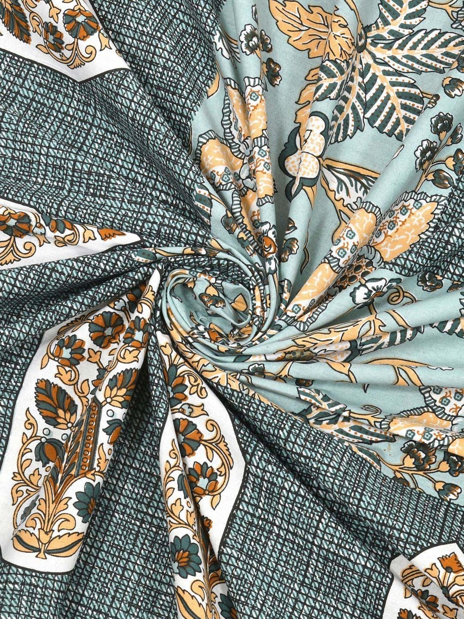 JaipurFabric Hunter Green Cotton 180 TC Double Bedsheet with 2 Pillow Covers