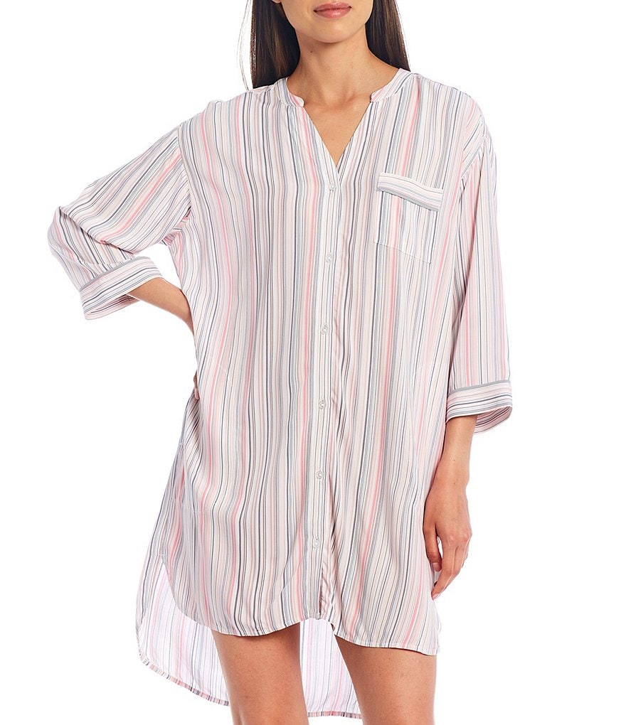 Sleep Sense Wallpaper Printed Short Sleeve Jersey Knit Sleepshirt