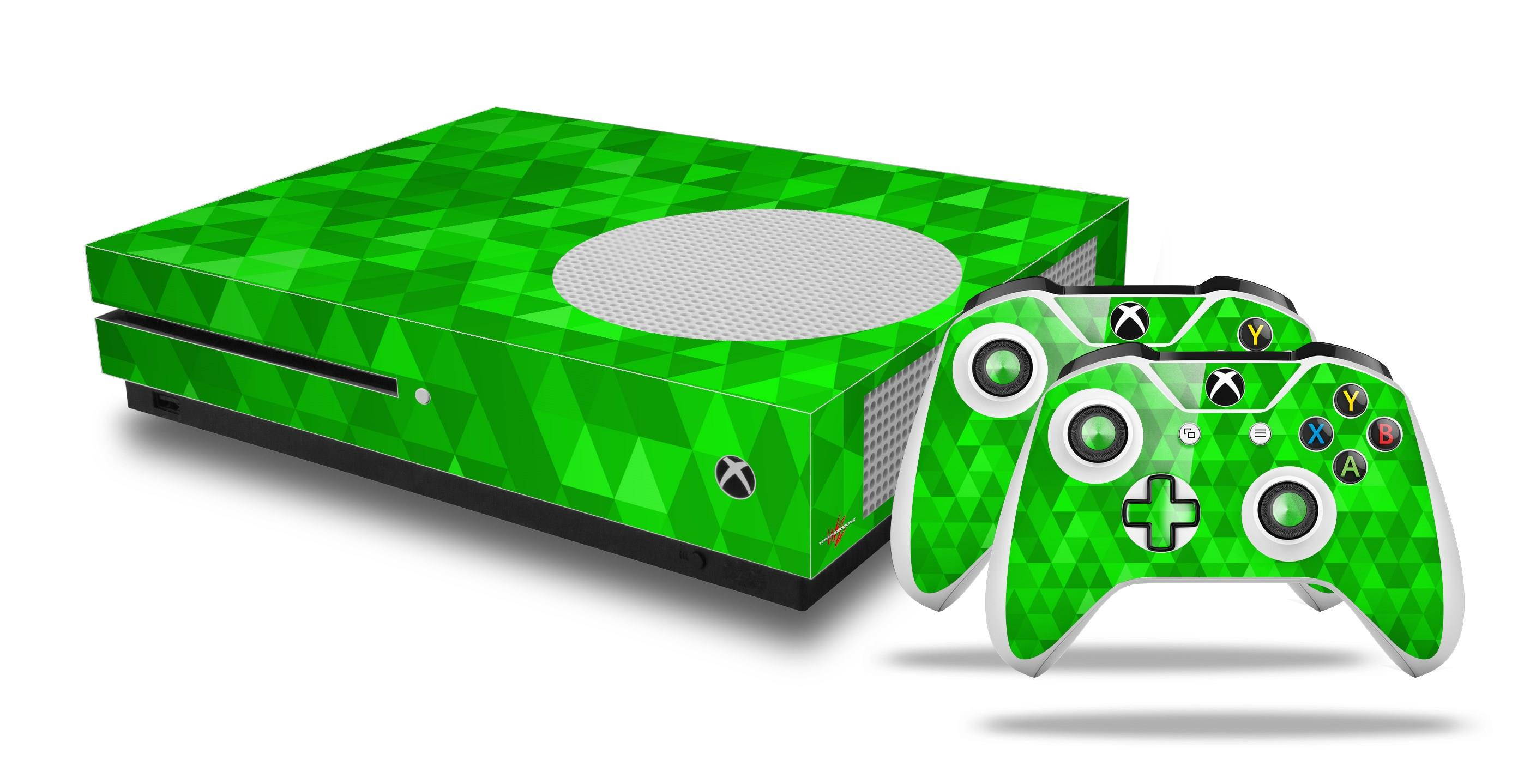 Triangle Mosaic Green Skin Bundle Skin fits XBOX One S System