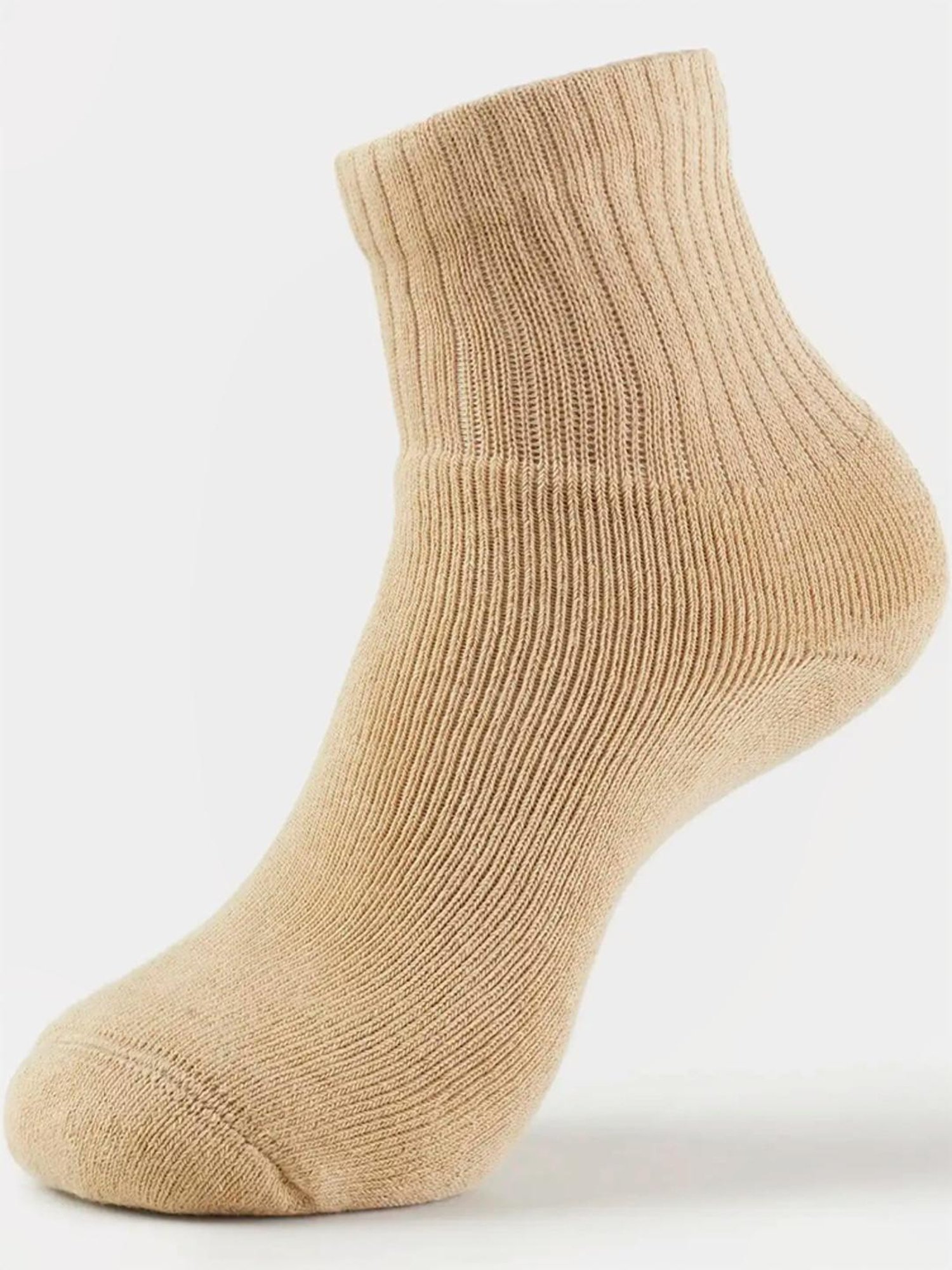 Jockey 7036 Brown Compact Terry Cotton Ankle Length Socks with Stay Fresh Treatment