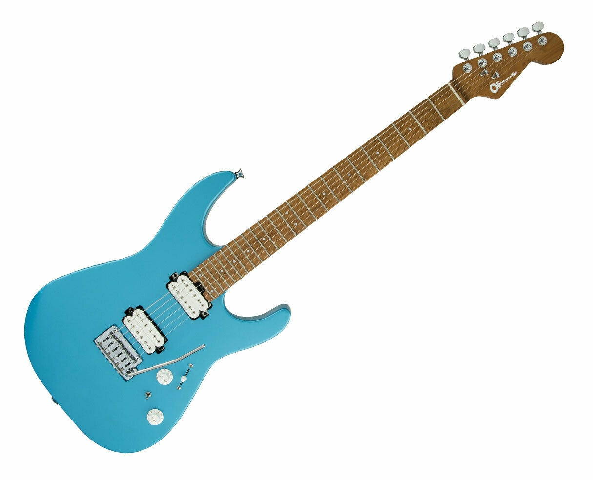 Charvel Pro-Mod DK24 HH 2PT CM Caramelized Maple - Matte Blue Frost