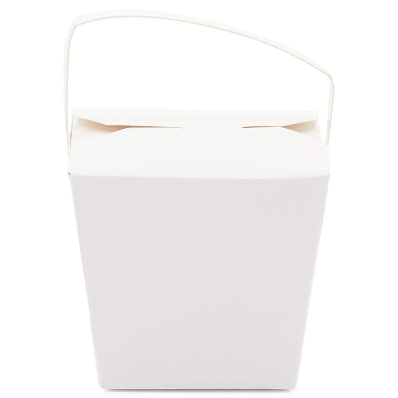 Stockroom Plus 50 Pack Take Out Boxes, White Paper To Go Food Containers (16 oz)