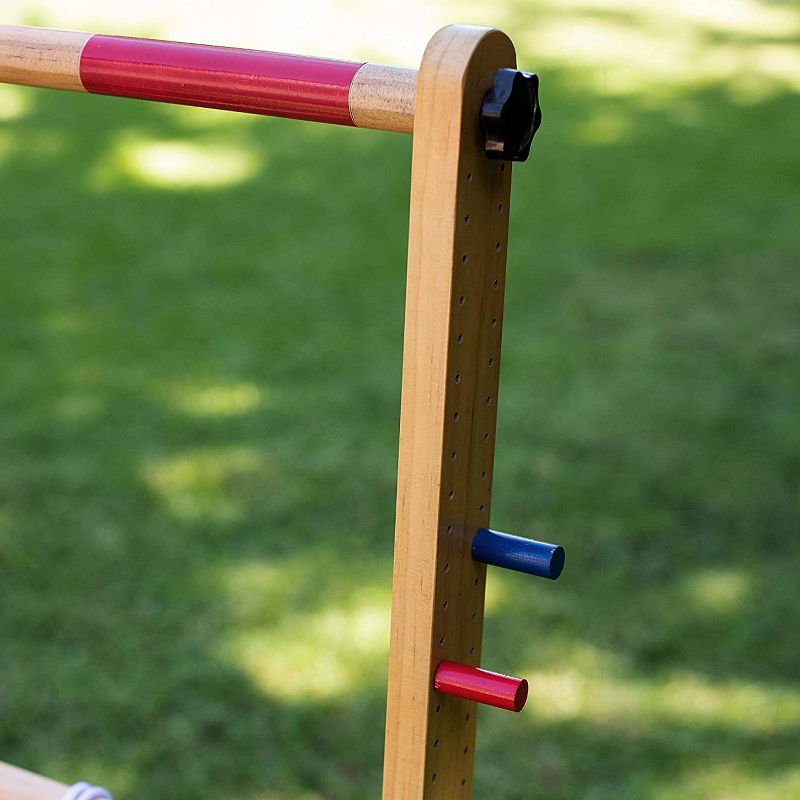 YardGames Backyard Outdoor Durable Wooden Double Ladder Toss Game Set with Reinforce Nylon Carrying Case Bag, Red/Blue