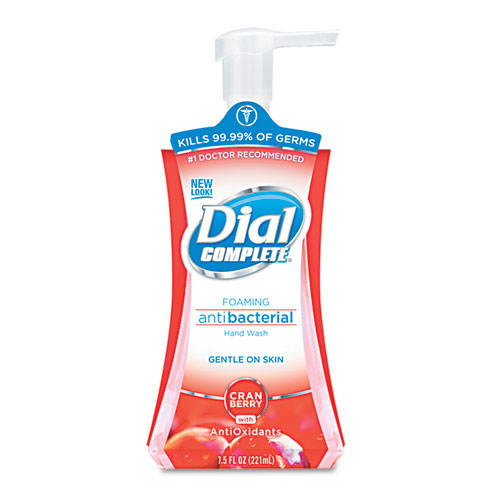 Dial 03016 Complete Foaming Antibacterial Hand Wash, 7.5 oz, Cranberry