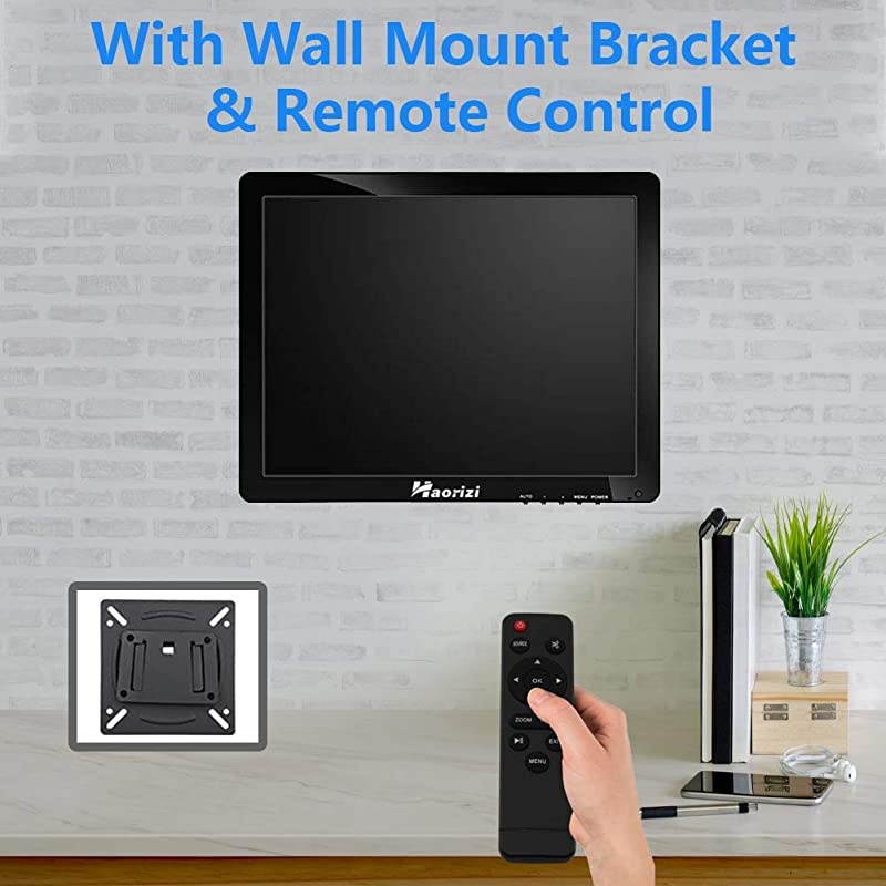 17" Inch Monitor 1280x1024 HDMI Monitor 4:3 TFT LCD Color Screen with BNC/VGA/AV/HDMI/USB Earphone Outputfor PC Laptop Security Monitoring Built-in Speaker