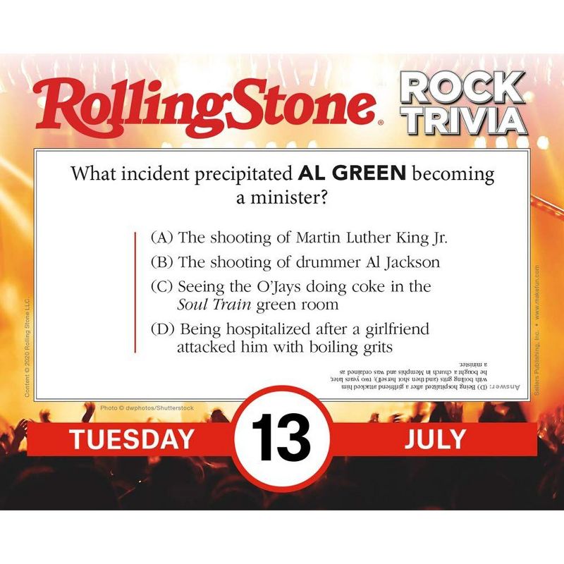 2021 Rolling Stone Rock Trivia Boxed Daily Calendar [Calendar] Rolling Stone LLC