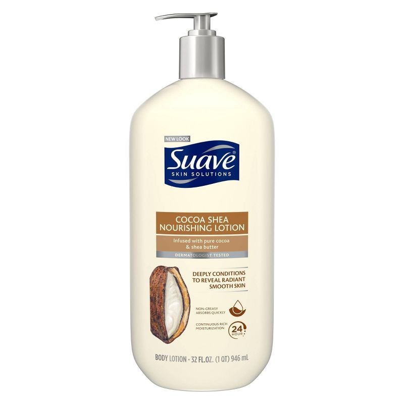 Suave Smoothing with Cocoa Butter and Shea Body Lotion - 32 fl oz