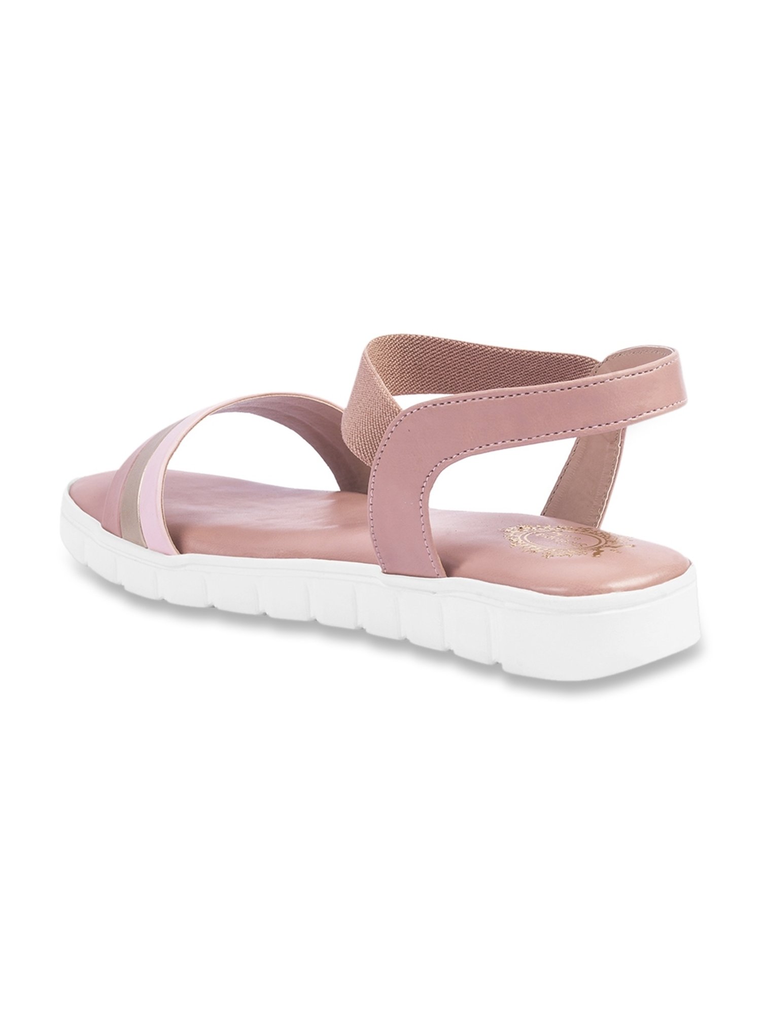 Shoetopia Women's Pink Ankle Strap Sandals