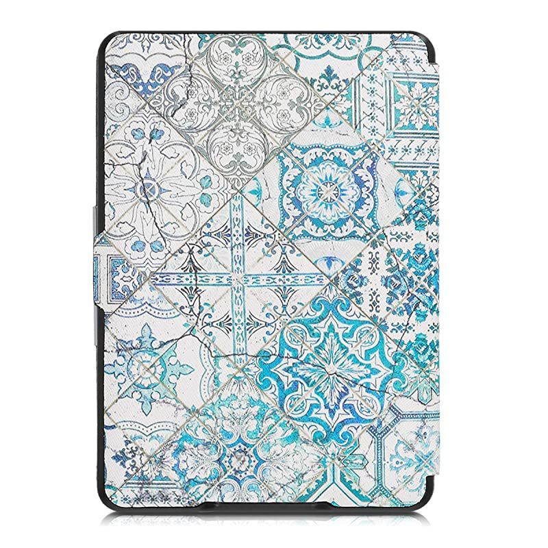 Case Compatible with  Kindle Paperwhite - Case e-Reader Cover - Beach Please Blue/Brown