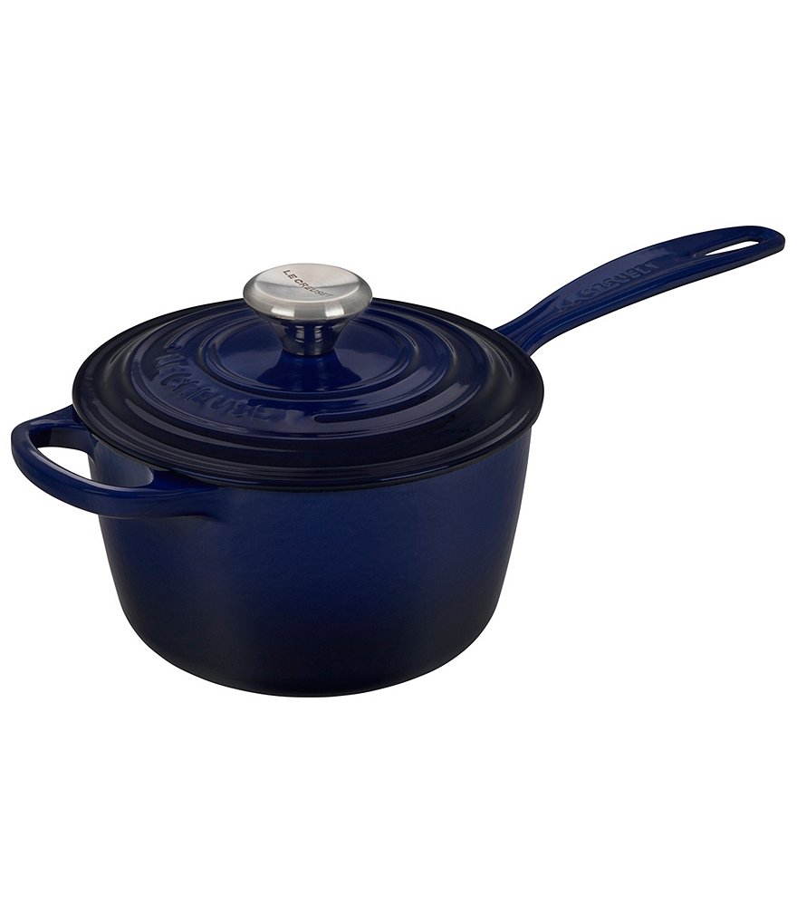 Le Creuset Signature 1.75-Quart Enameled Cast Iron Saucepan with Stainless Steel Knob