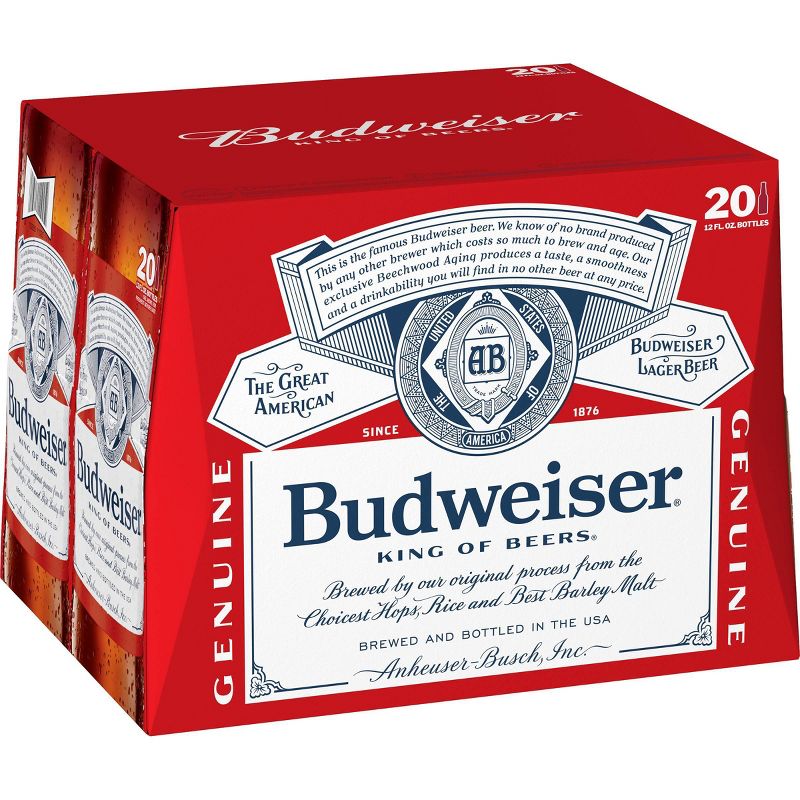 Budweiser Lager Beer - 20pk/12 fl oz Bottles