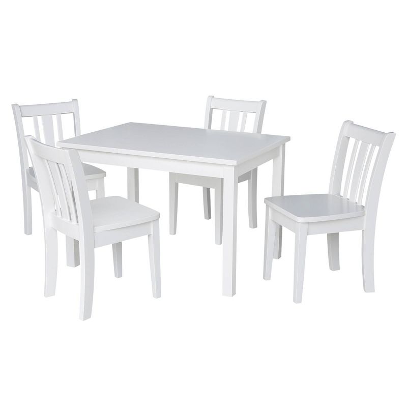 Kids' Table with 4 San Remo Juvenile Chairs White - International Concepts
