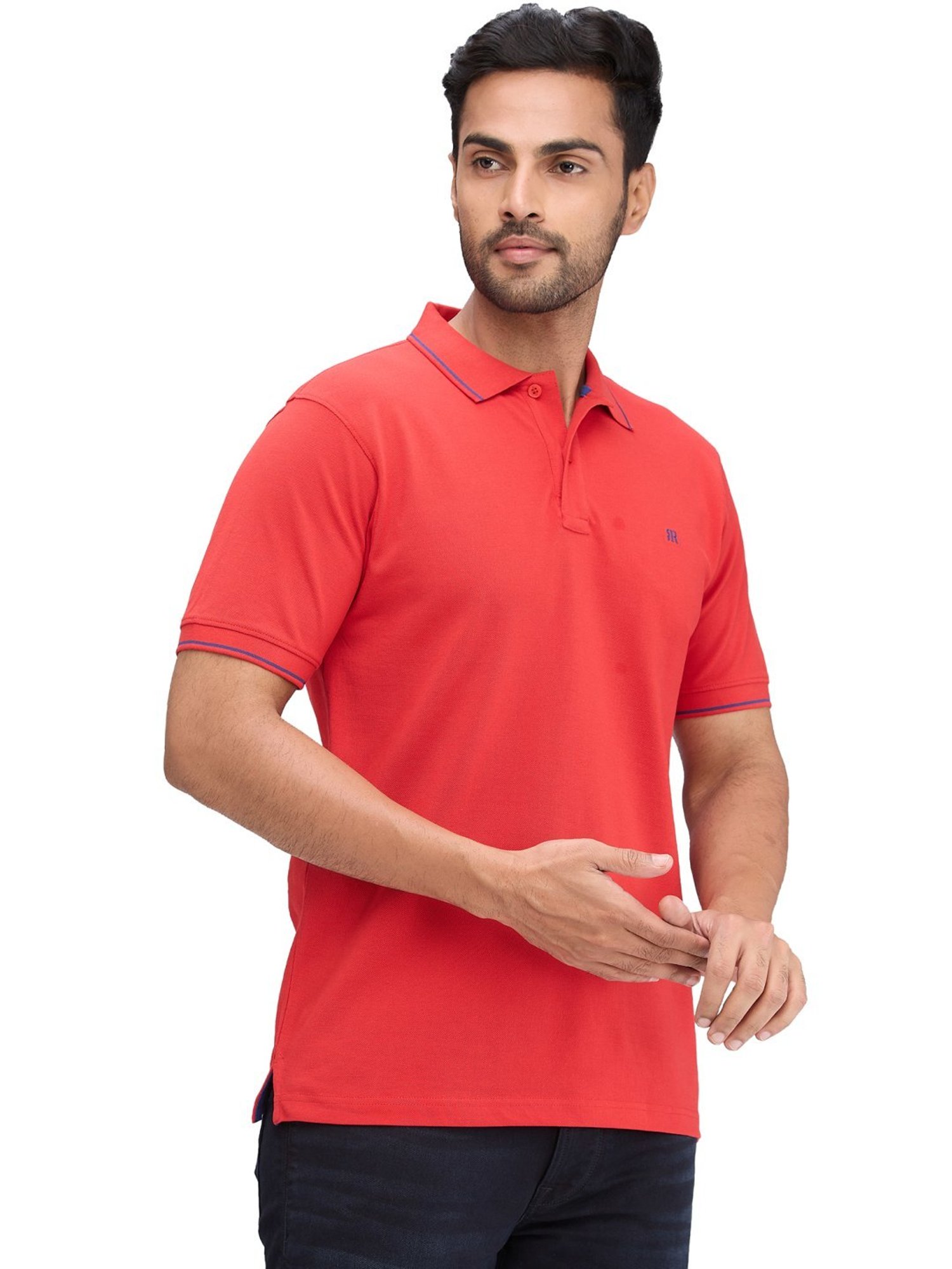 Raymond Red Slim Fit Polo T-Shirt