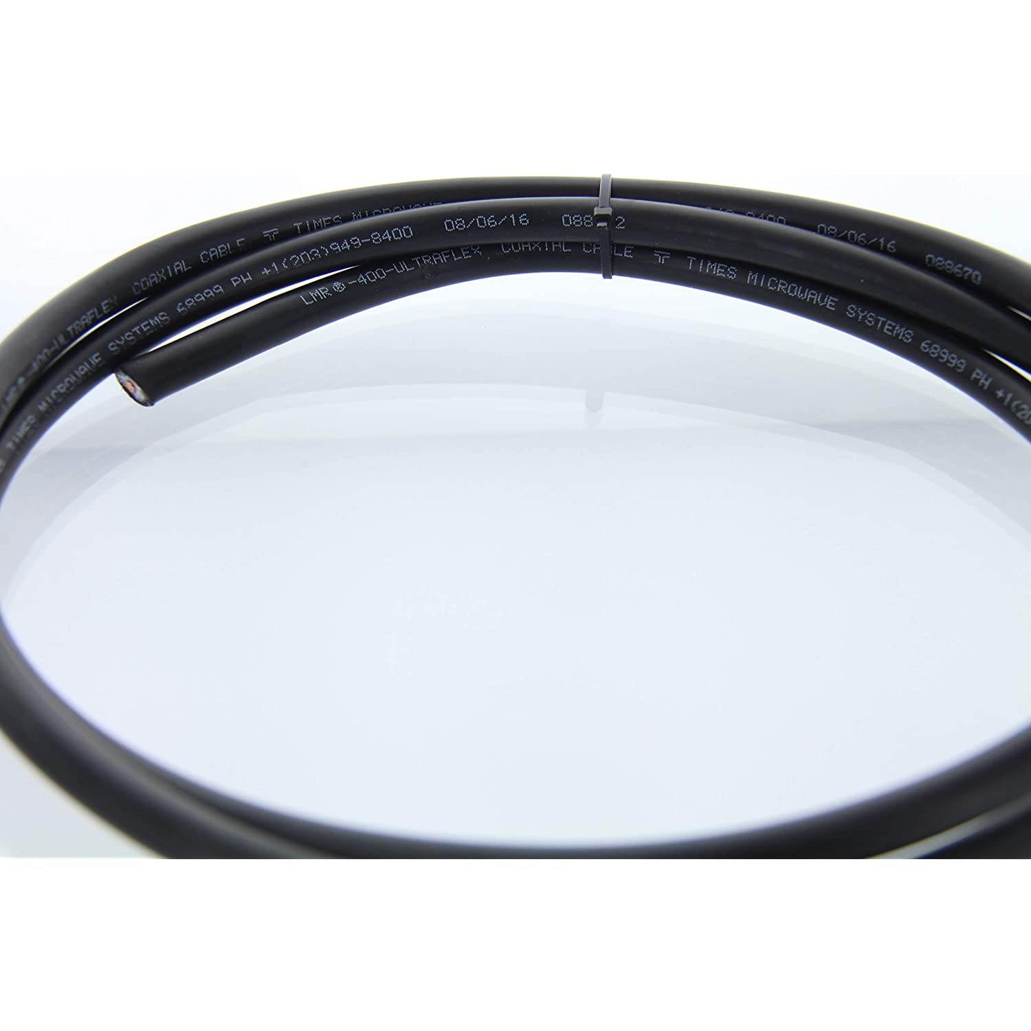 Times Microwave Ultraflex LMR-400Uf Ultra Low Loss Coaxial Cable Coiled Coax, No Connectors, 100ft