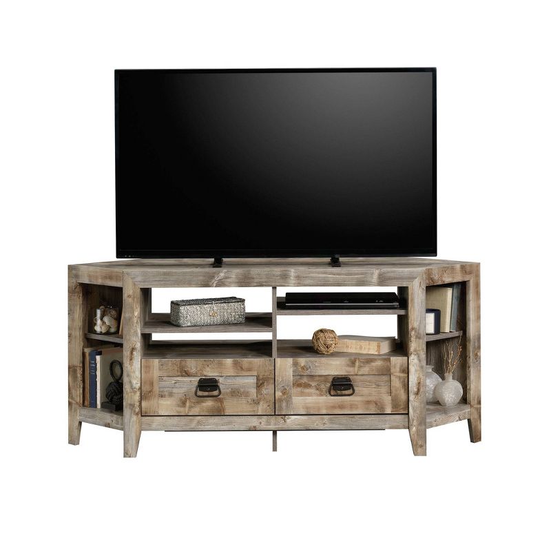 Granite Trace Corner Entertainment Credenza Rustic Cedar - Sauder