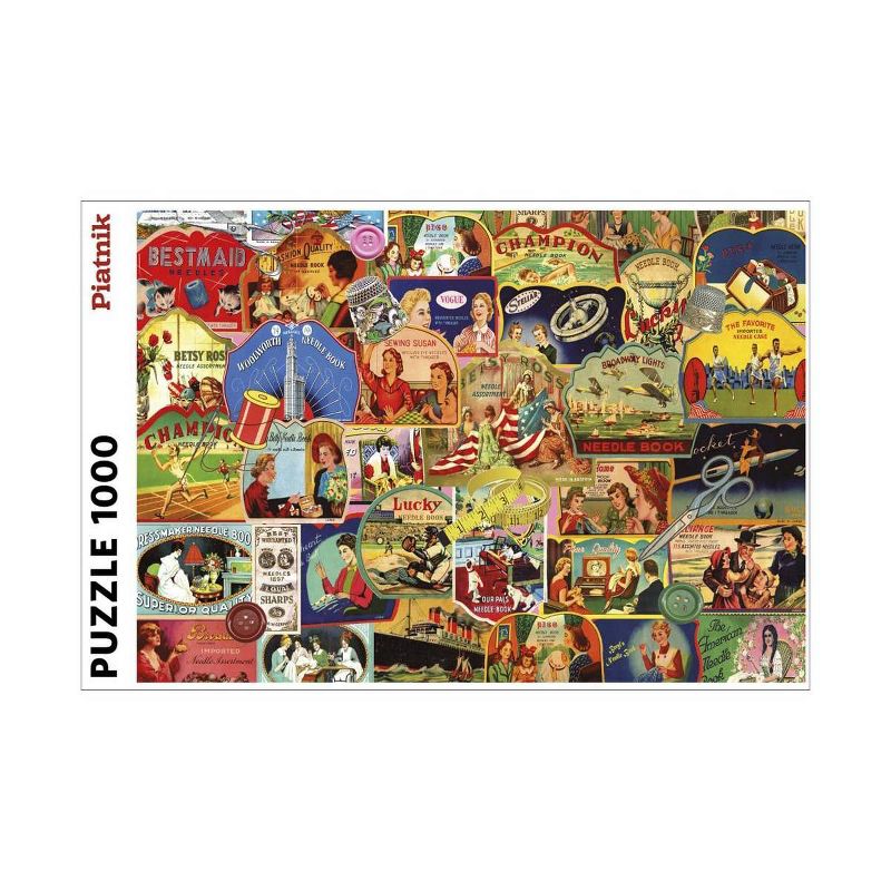 Piatnik Beryl Peters: Vintage Needle Books Jigsaw Puzzle - 1000pc