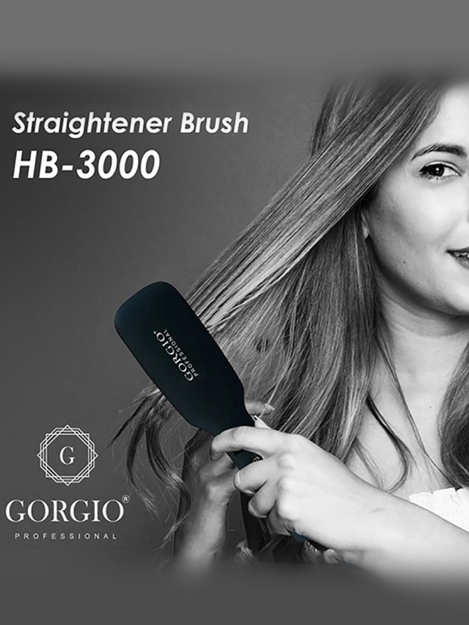 Gorgio Professional HS7800 Steam Hair Straightener (Black)