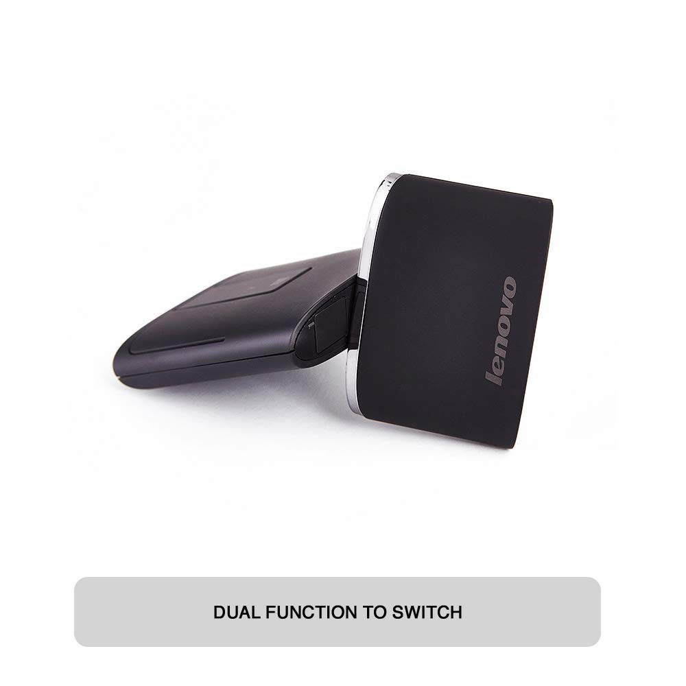 Lenovo Dual Mode WL Bluetooth Touch Mouse N700, Black (888015450),N700 Wi-Fi 2.4GHz & Bluetooth 4.0 Dual Mode Mouse Laser Pointer