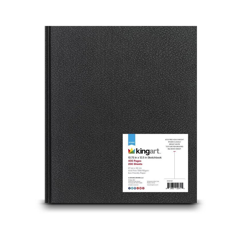 Kingart 200 Sheets 10.75" x 12.5" Hardbound Sketchbook