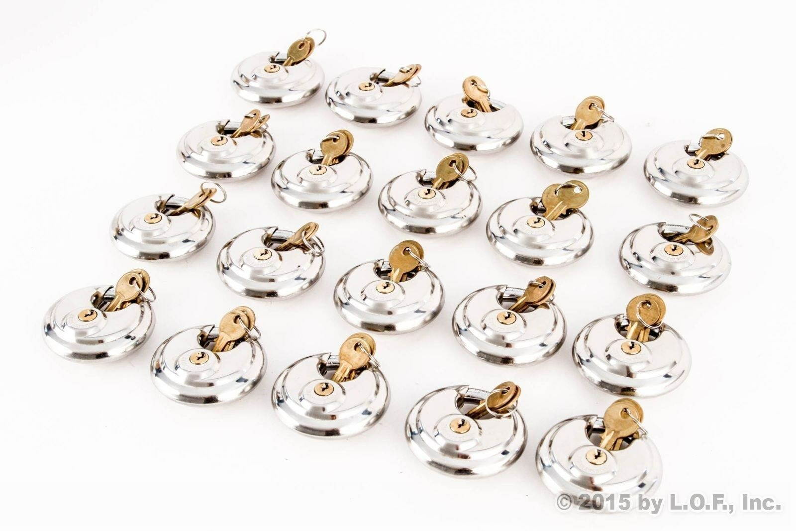 20 Armor Disc Padlock Trailer Brass Cylinder Storage Locks Stainless Keyed Same