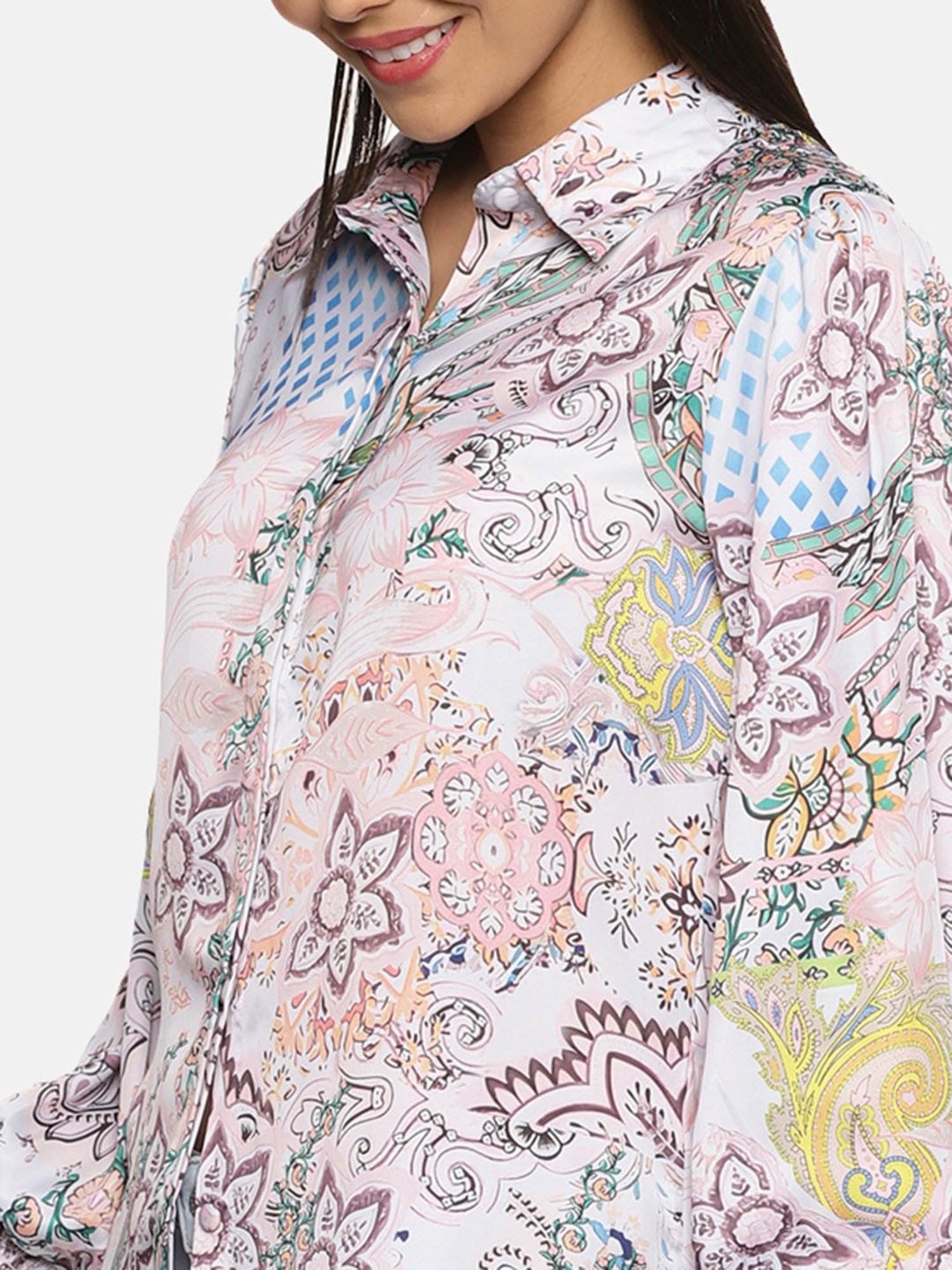 ISU White Printed Shirt