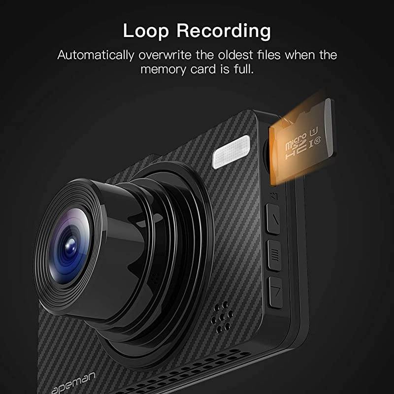 Dash Cam C660, Superior Night Vision with 8 IR Lights, 1080P Car Driving Recorder, 3'' IPS Screen, 170&deg; Wide Angle, WDR, G-sensor, Parking Monitor, Motion Detection, Loop Recording, Support GPS