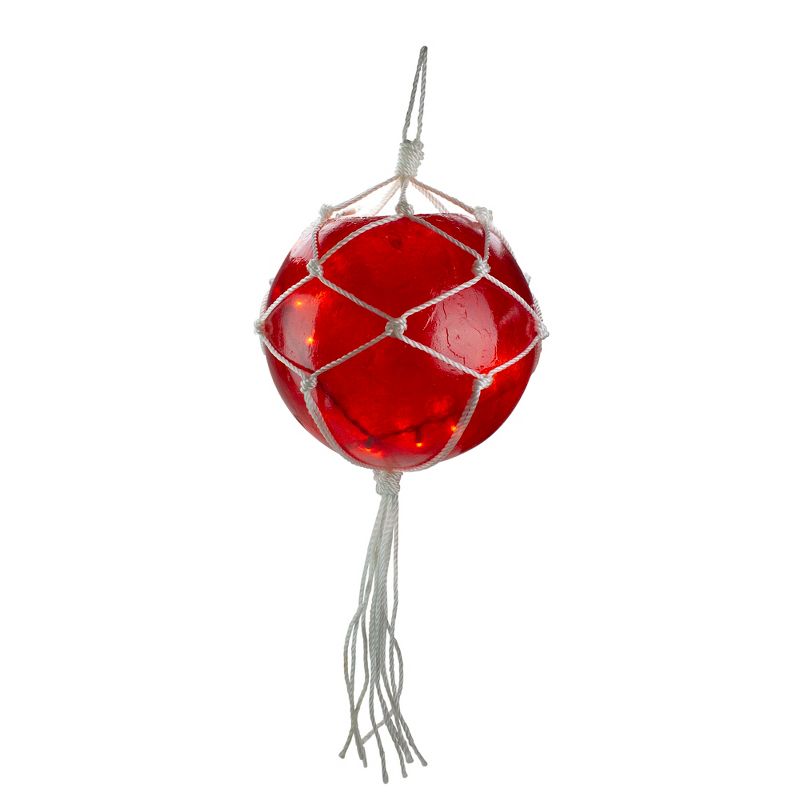 Barcana 35ct Red Roped Light Ball Outdoor Christmas Decoration 14.4"