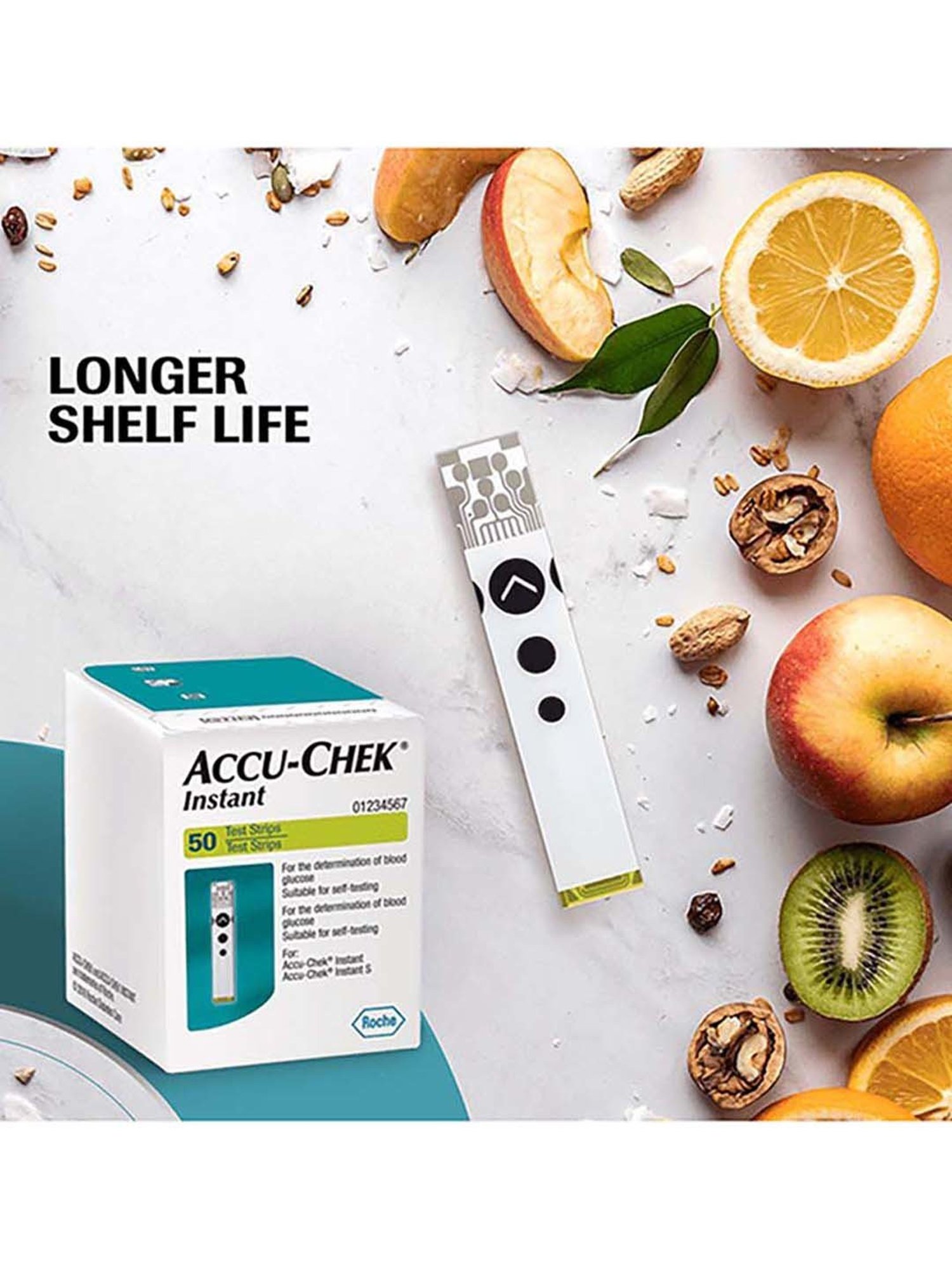 Accusure Simple Glucometer machine With 25 Test Strips (Black)