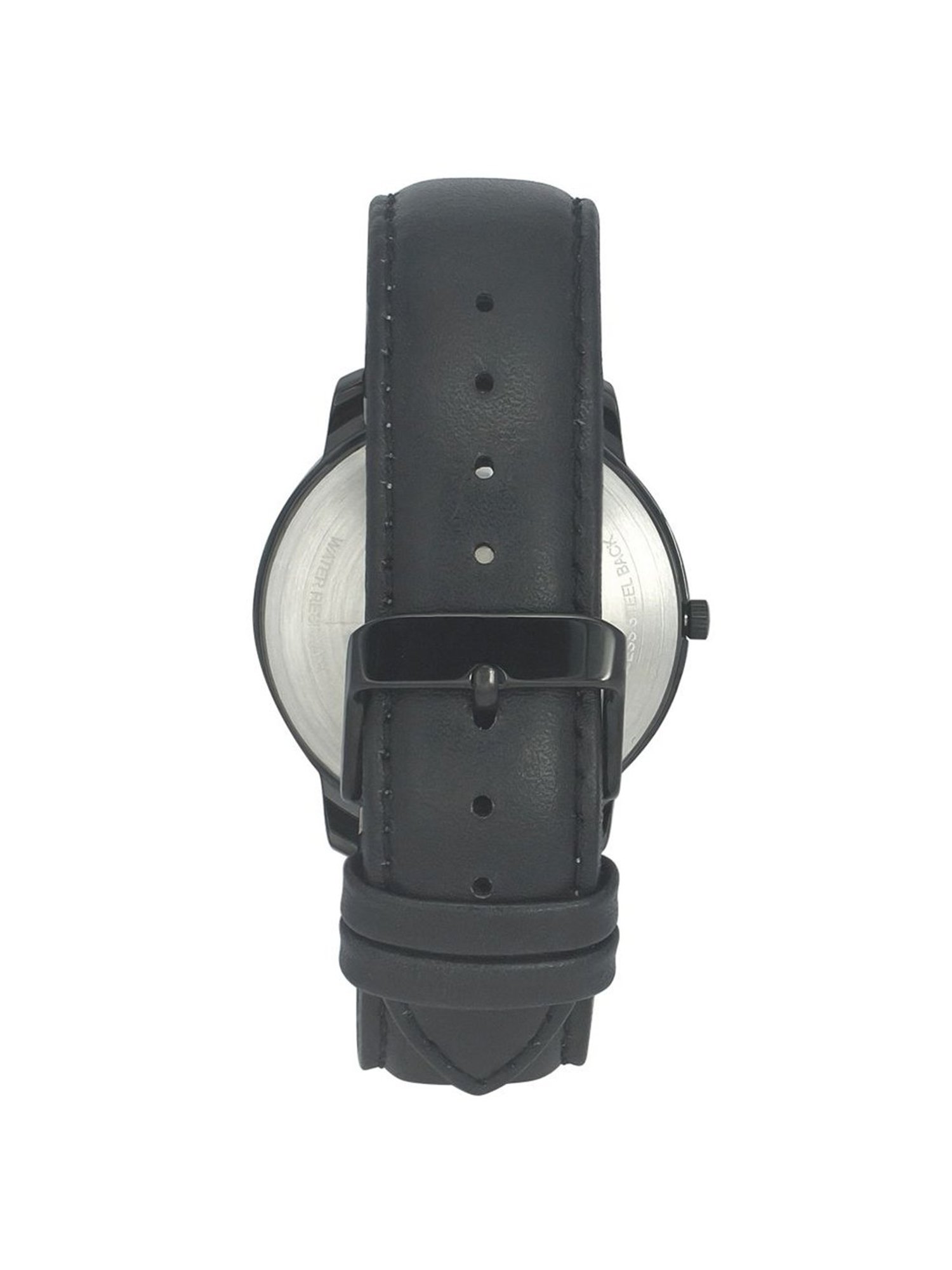 Helix By Timex Black Round Dial Analog Leather Men Watch - TW039HG10