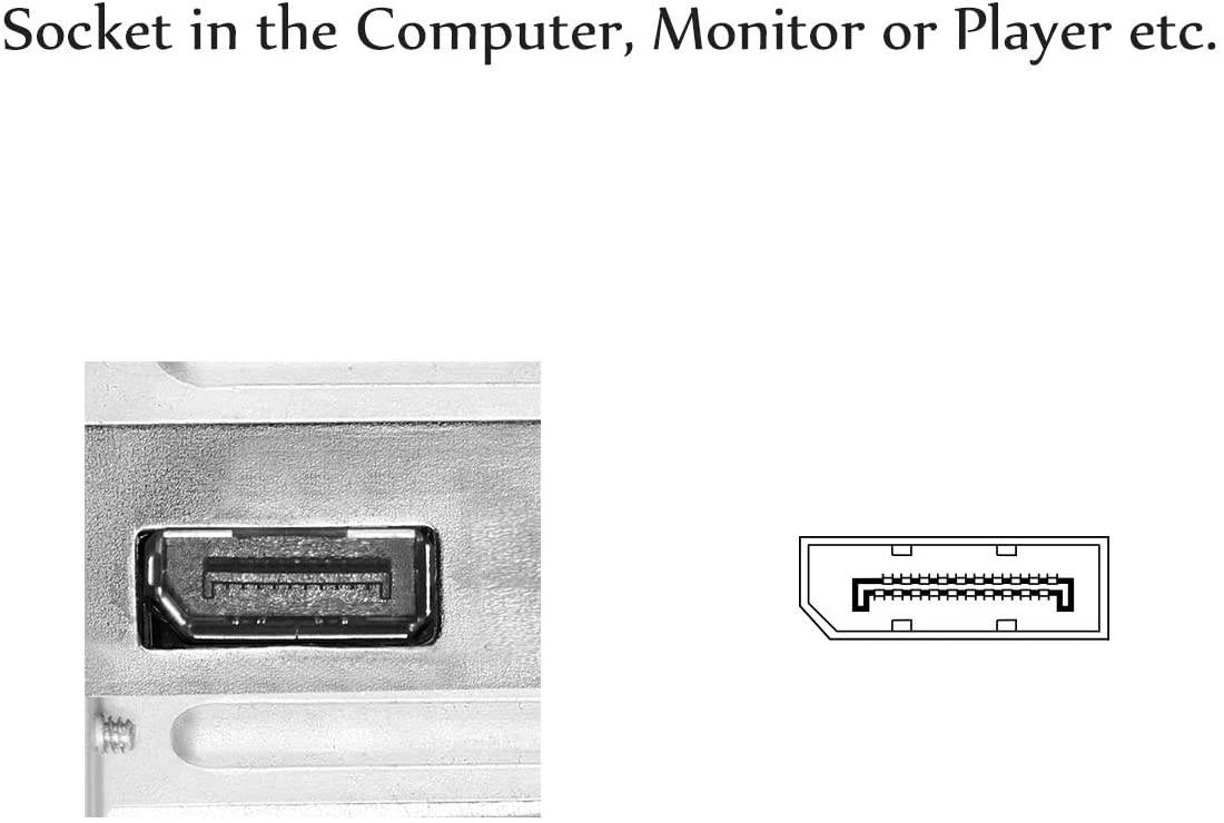 Infinnet DisplayPort 1.4 Cable 8K 60Hz 4K 144Hz 4K 120Hz 2K 280Hz 240Hz 1080p 360Hz DisplayPort to DisplayPort Cable DP 1.4 HBR3 Cord HDR VESA Certified 3 Meters (9.84 ft) Black