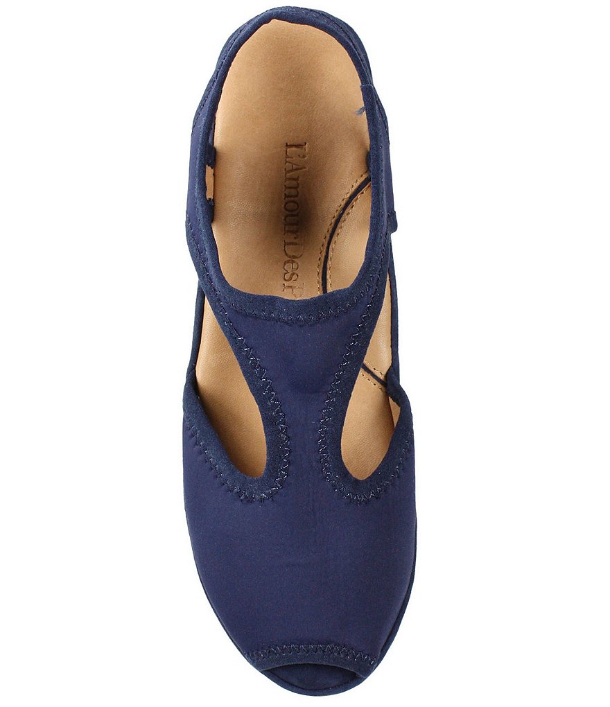 L'Amour Des Pieds Amichai Stretch Flatform Sandals