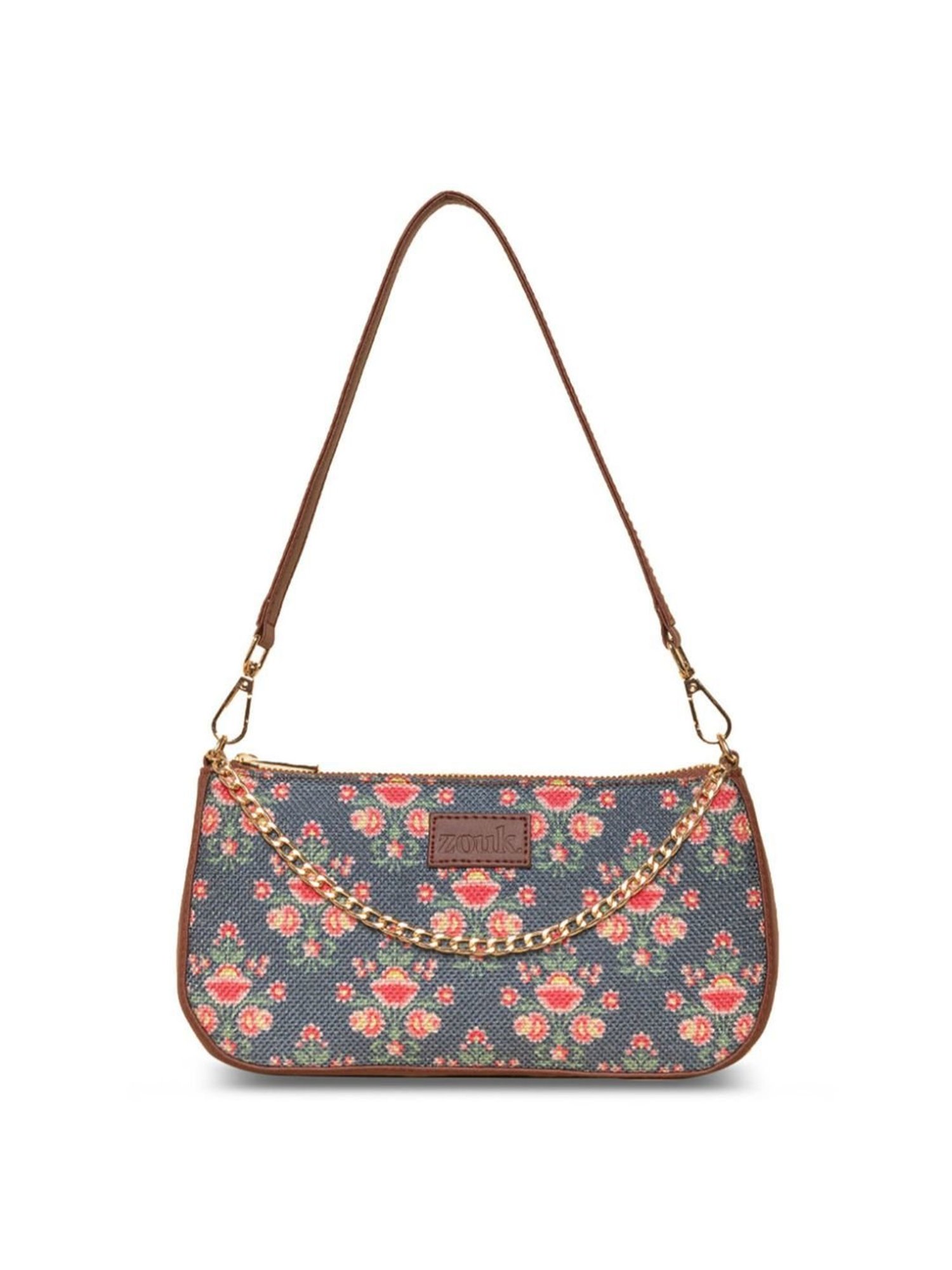 ZOUK Blue Printed Shoulder Bag