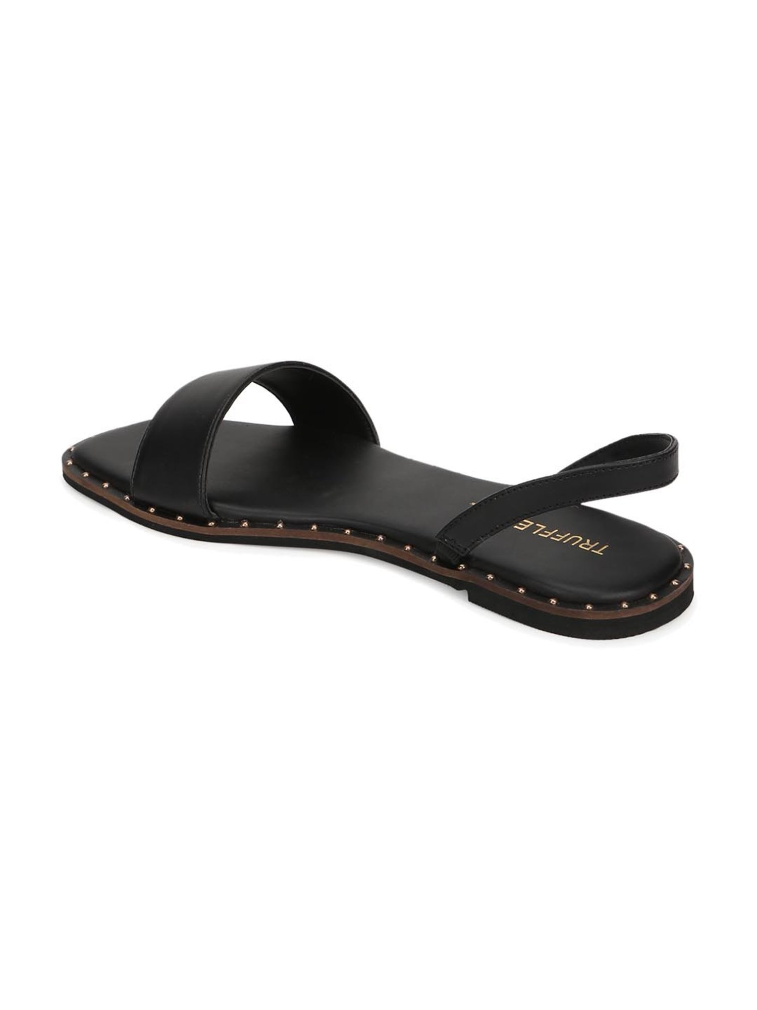 Truffle Girl by Truffle Collection Women's Black Sling Back Sandals