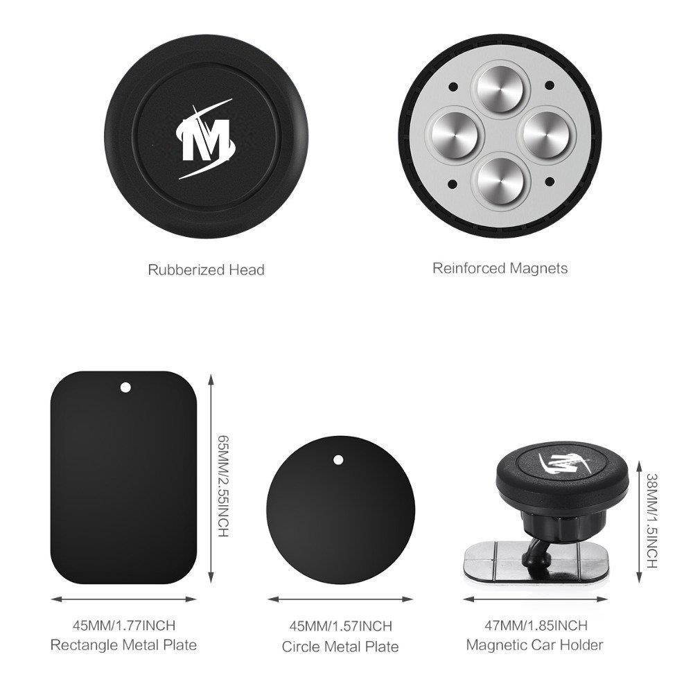 Magnetic Car Mount For Samsung, iPhone Smartphone, iPad, Tablet