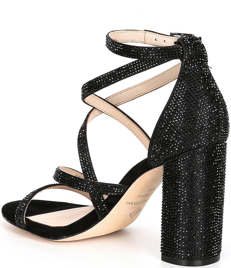 Antonio Melani Hazlyn Satin Rhinestone Embellished Strappy Dress Sandals