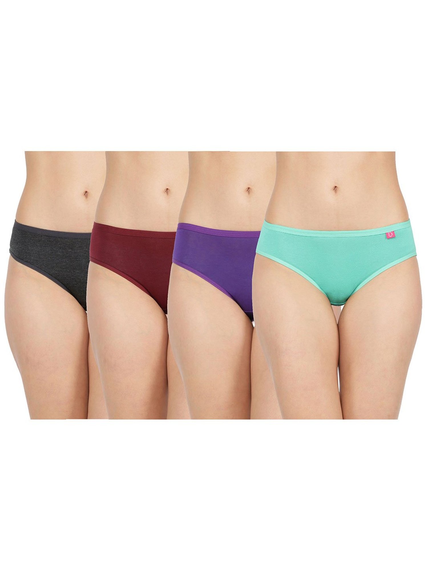 Dollar Missy Multicolor Cotton Hipster Panty (Pack  of 4)