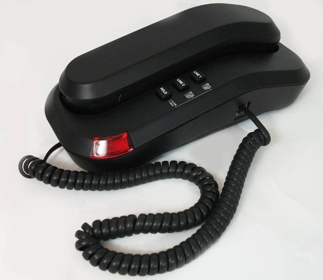 Scitec  Inc. Corded Telephone TLM-691591 TeleMatrix 2L Trimline Black