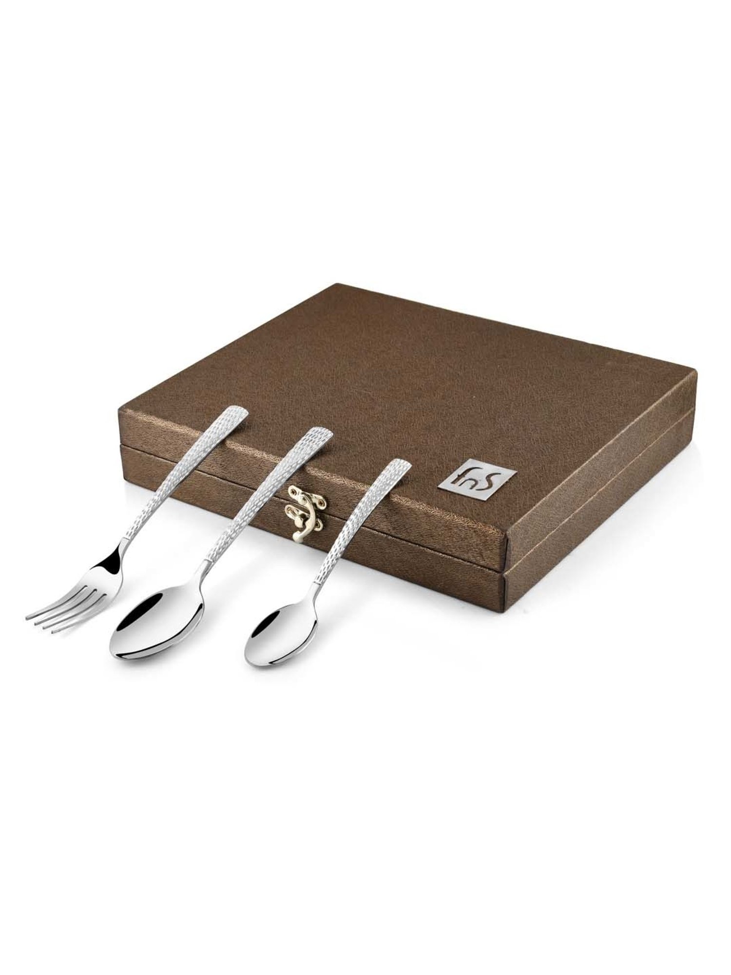 FnS Madrid Silver Stainless Steel Cutlery - Set of 18