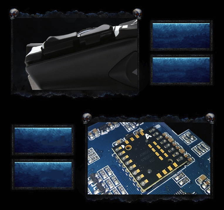 AULA Death Coil  Ergonomic Design, Cool Exterior Wired 8200DPI 10-button 7 Breathing Backlit Light Gaming Mouse For Office And Game, High Compatability - Red