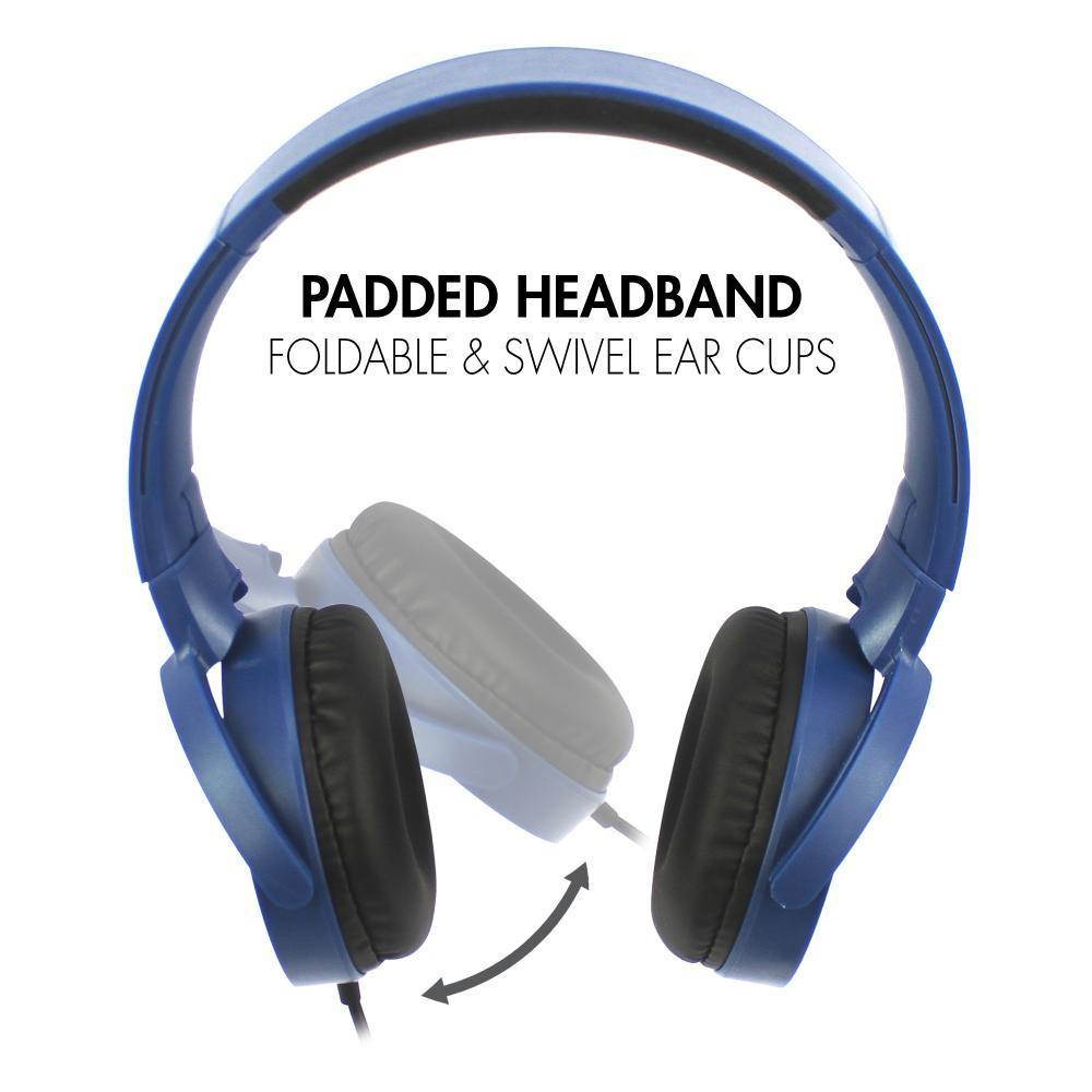 MAGNAVOX Blue MHP5026MBL Foldable Stereo Headphone